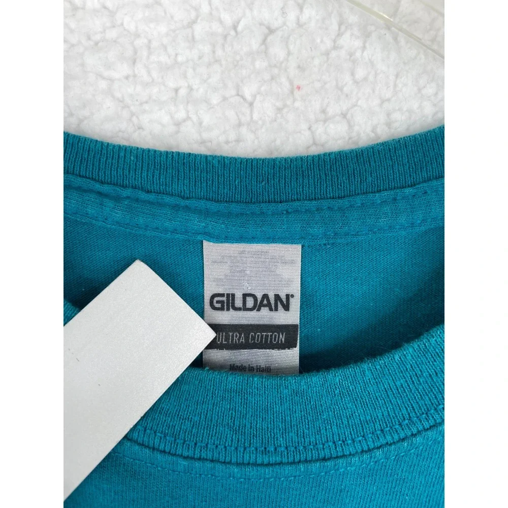 Gildan‎ Mens Daytona Beach Bike Week 2020 79th Anniversary Teal T-Shirt Large